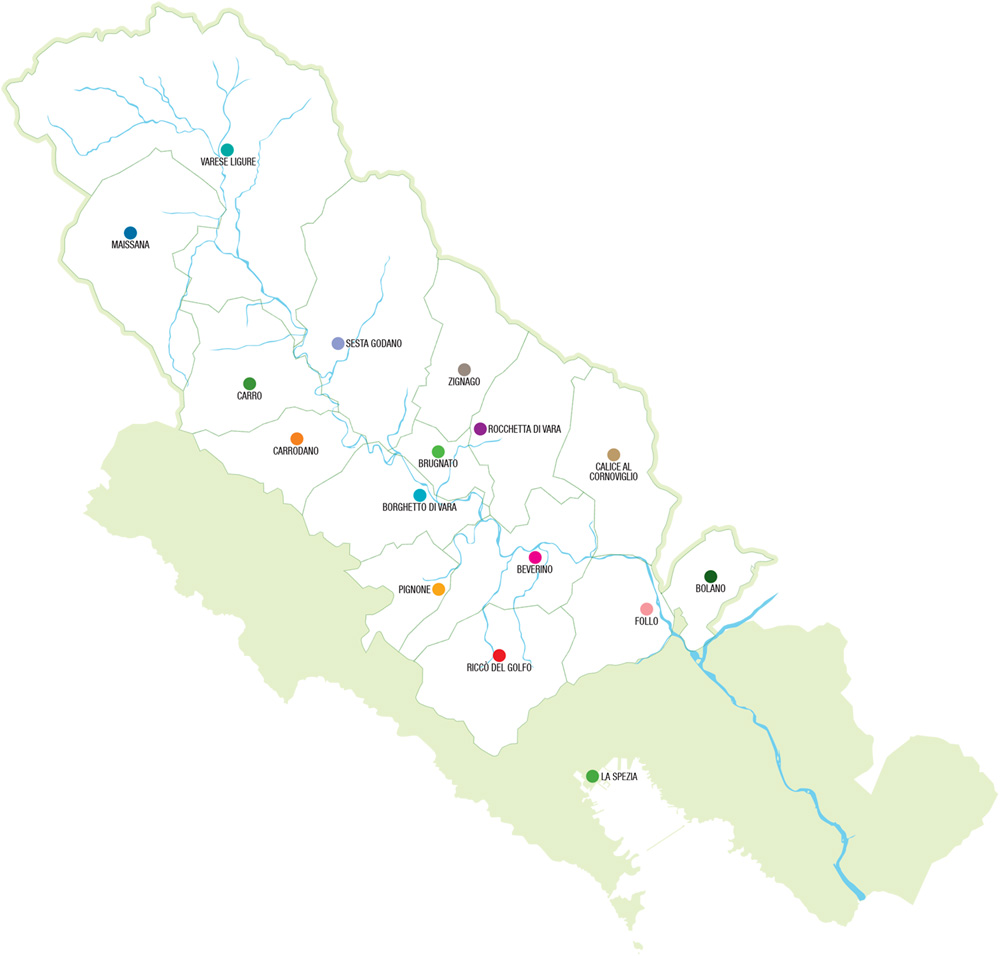 mappa della val di vara